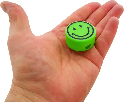 Vista 3 de Sacapuntas para niños con tapas extraíbles de color neón (paquete de 48 - Smile FACE)