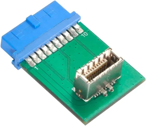 Vista 9 de xiwai USB 3.1 Panel frontal Socket Key-B Tipo-E a USB 3.0 20Pin Header Adaptador de extensión macho para placa base