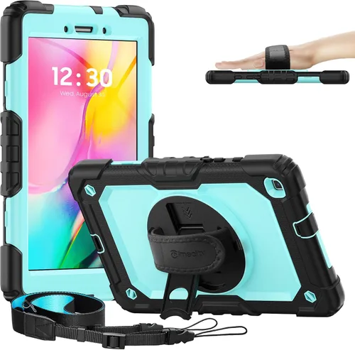 Vista 11 de Timecity Funda para Samsung Galaxy Tab A 8.0 2019 SM-T290/T295/T297 Negro+Negro