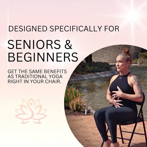 Vista 4 de CHAIR YOGA FOR SENIORS DVD + Poster + Bonus Yoga DVD. Strength- Energize- Healing- Relieve Stress. Chair yoga DVD for beginners. Yoga chair