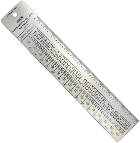Vista 5 de General Tools 715 Tabla de referencia de golpecitos y taladros