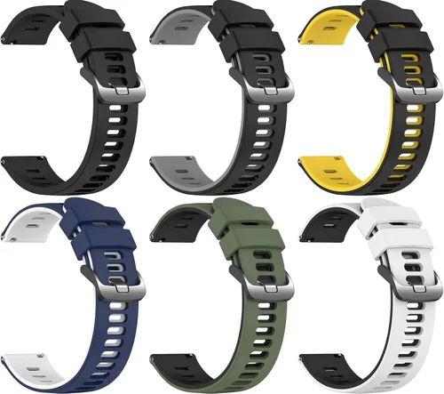 Vista 9 de EZMVZKU Correa de 22mm para Galaxy Watch 3 de 45mm, bandas de reloj de silicona suave para Samsung Gear S3 Frontier/Classic/Garmin Forerunner