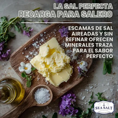 Vista 4 de Sea Salt Superstore Copos de sal marina escamosa, Baja Fleur de Sel