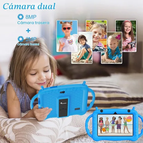 Vista 4 de Tableta para niños de 7 pulgadas, tableta para niños de 3 a 7 años, tableta de aprendizaje educativo Android 12, 2 GB de RAM+32 GB de ROM, control