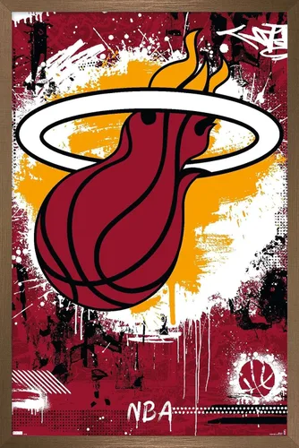Vista 15 de Trends International NBA Miami Heat - Póster de pared con logotipo Maximalist 23