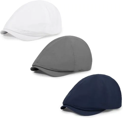 Vista 11 de 3Pcs Quick Dry Newsboy Hat for Men Women Cool Adjustable Flat Cap