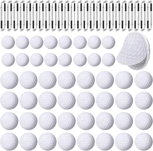 Vista 8 de Jspupifip Juego de 48 recuerdos de fiesta de golf, 24 bolígrafos de golf y 24 blocs, notas adhesivas de golf, bolígrafos de palos de golf, recuerdos