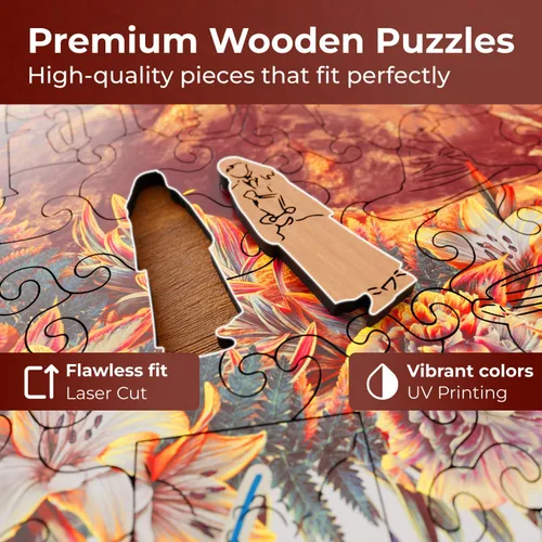 Vista 4 de CRAFTHUB Rompecabezas de Harry Potter – Castillo de Hogwarts A3 – Rompecabezas de madera para adultos – 155 piezas de formas únicas – Mercancía