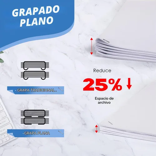 Vista 2 de Engrapadora eléctrica mejorada, capacidad de 65 hojas, velocidad de encuadernación y margen ajustable, engrapadora automática resistente que incluye