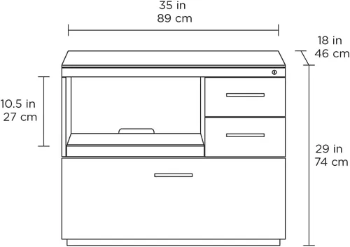 Vista 3 de BDI Furniture - Sequel Studio - Armario multifunción 6617 (Bronce/Duna, Nogal Neo)