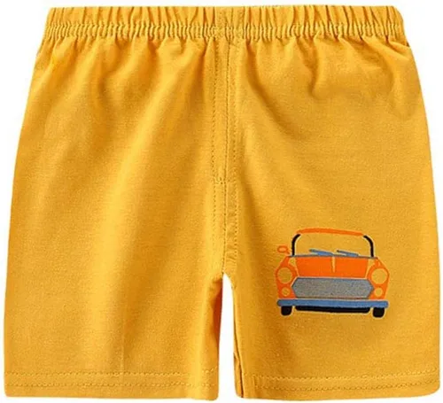 Vista 4 de Pantalones cortos de algodón con cintura elástica para niños pequeños, ropa de verano