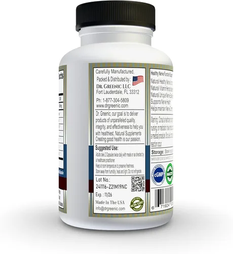 Vista 4 de Suplemento Nervease Support 1450MG Fórmula avanzada para comodidad y salud nerviosa