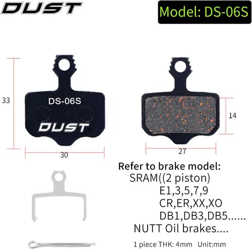 Vista 2 de 4 pares de pastillas de freno de disco para bicicleta SRAM Avid Elixir E1 E3 E5 E7 E9 CR XO XX DB1 DB3 DB5 Nutt freno de aceite