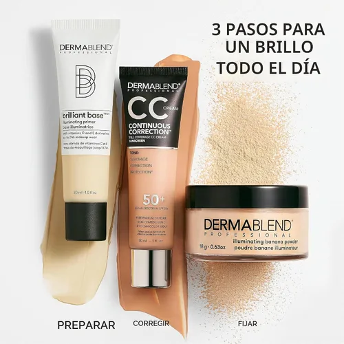 Vista 6 de Dermablend Base brillante iluminadora imprimación y polvo de plátano