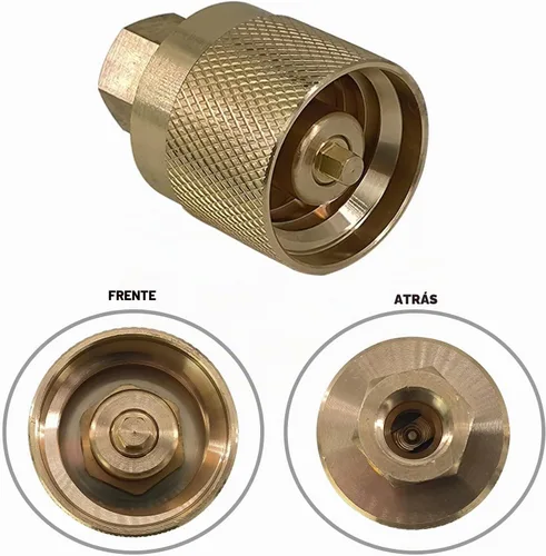 Vista 5 de RE7141F RE7141M Adaptador de tanque de propano para carretilla elevadora Conector de válvula de montaje