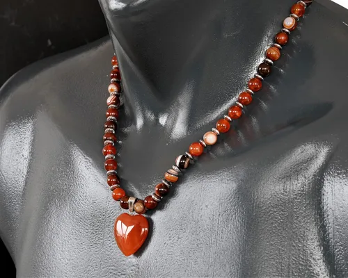 Vista 100 de Colgante de corazón de aventurina natural, Collar de cuentas de aventurina genuina, Collar de piedra verde, Collar de piedras preciosas, Cuentas