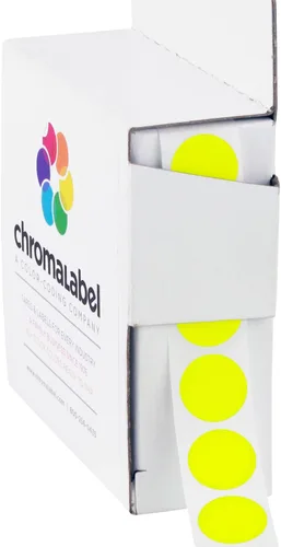 Vista 11 de ChromaLabel Kit de puntos verdes y rojos con código de color permanente de 1/2 pulgada, 2 cajas, 1000/caja
