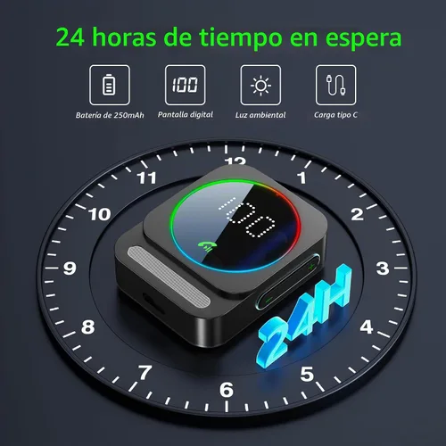 Vista 5 de SONRU Receptor Bluetooth 5.3 para Coche, Adaptador de Audio Inalámbrico para Coche/Estéreo de Casa/Auriculares con Cable/Altavoz, Adaptador Aux Negro