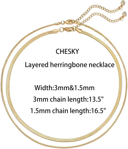 Vista 6 de CHESKY - Collar de serpiente de cadena de oro/plata chapado en 14K, collar de espiga, gargantillas de oro para mujeres, joyería para regalos Dorado