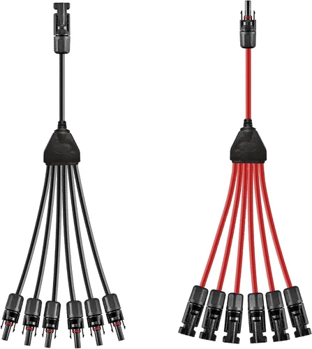 Vista 13 de Conector solar Y, cable paralelo de rama en Y, adaptador de conector solar 1 a 2 macho hembra, 10AWG 45A impermeable IP68 40CM cable, para paneles