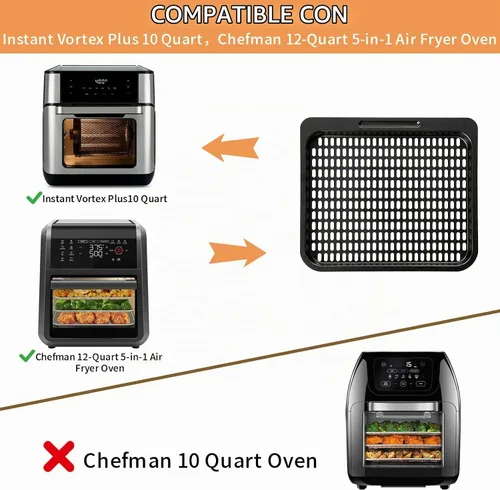 Vista 3 de 2 piezas de repuesto para freidora de aire, rejilla de cocina de malla de 10 cuartos de galón, accesorios para freidora de aire Instant Vortex Plus