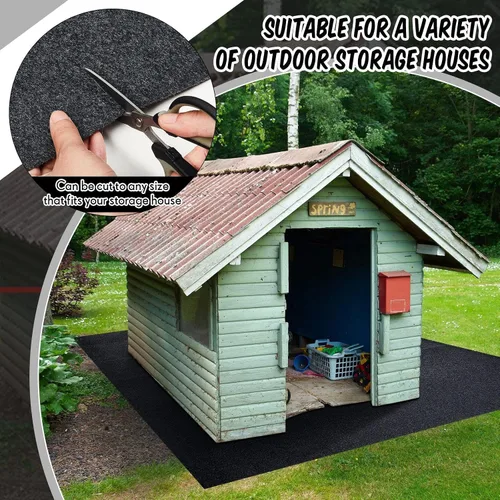 Vista 5 de Haull - Tapete para cobertizo de almacenamiento al aire libre, tapete impermeable para cochera al aire libre, tapete de patio acolchado y suave