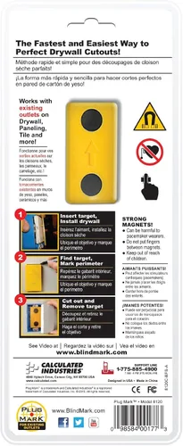 Vista 4 de Calculated Industries 8120 Plug Mark Drywall - Localizador de recortes