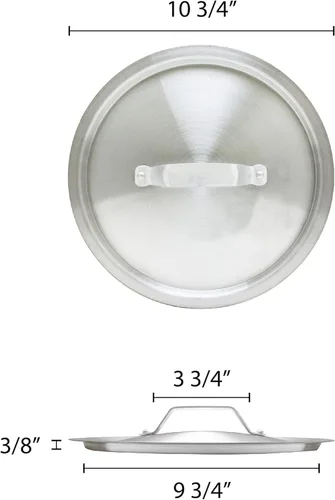 Vista 3 de TrueCraftware - Tapa de cacerola de 5-1/2 cuartos de galón de aluminio de 10-7/8 pulgadas de diámetro x 3/8 pulgadas de grosor: tapa de olla