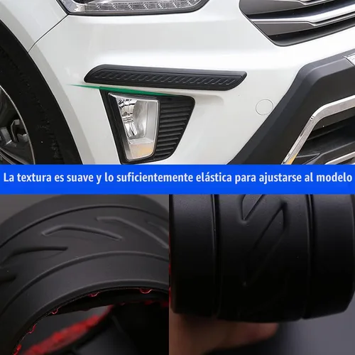 Vista 3 de QODOLSI 2 piezas de tiras protectoras antiarañazos y anticolisión para parachoques de coche, adhesivos universales antidesgaste de 39,99 cm