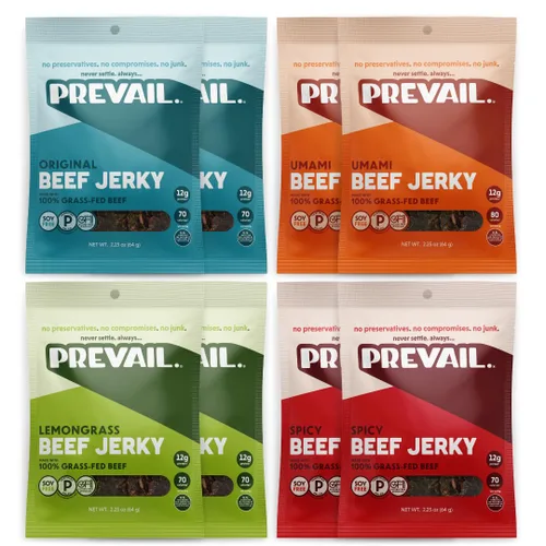Vista 13 de Charqui de pavo de pastoreo, de PREVAIL - ¡Bajo en sodio y sin gluten! Paquete de (3) bolsas Nuestro charqui gourmet está certificado paleo