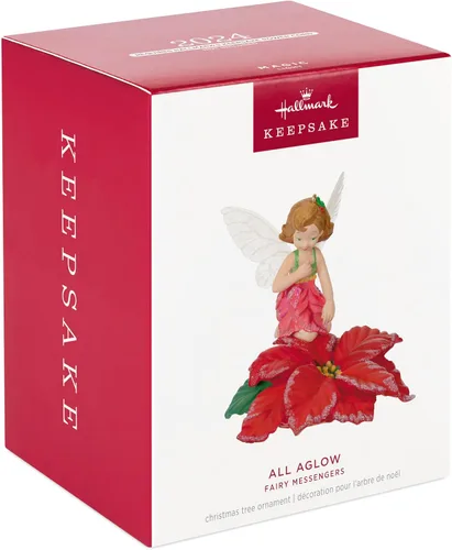 Vista 3 de Hallmark Keepsake Adorno navideño 2024, mensajeras de hadas resplandeciendo con luz, regalos para ella
