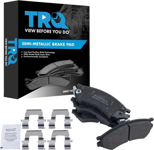 Vista 20 de TRQ Pastillas de freno delanteras semi metálicas compatibles con Ford Expedition 2018-2021 F-150 2018-2020 Lincoln Navigator 2018-2022