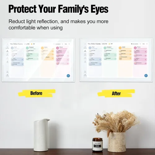 Vista 4 de Protector de Pantalla y Lápiz Capacitivo Compatible con Calendario Digital de 15 Pulgadas, Kit de Accesorios Imprescindible para Calendario