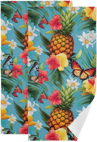 Vista 22 de Juego de 2 toallas de baño de color morado, remolques de mano de lobo, toallas de baño, toallas suaves y absorbentes para baño, cocina, gimnasio