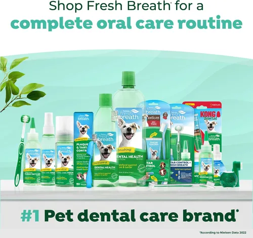Vista 7 de TropiClean Fresh Breath Pasta de dientes para perros, mantequilla de maní y miel, 2 onzas Refresca el aliento y limpia los dientes Sabor a