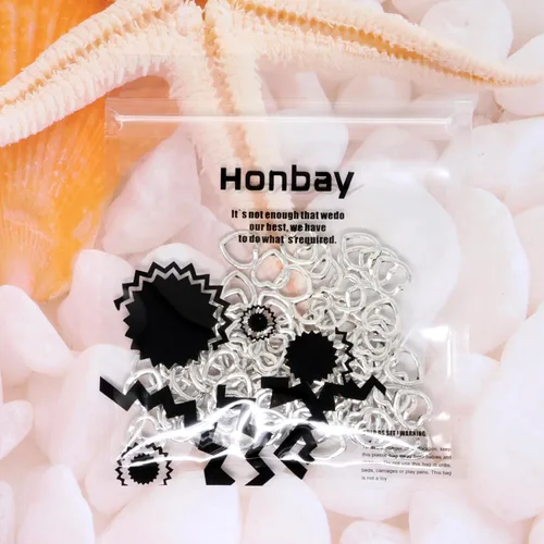 Vista 8 de Honbay 100 cuentas de corazón hueco de aleación, cuentas sueltas de metal en forma de corazón, marco de cuentas para aretes, pulseras, collares