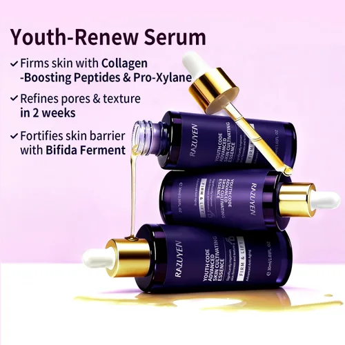 Vista 2 de Peptides Serum para la cara, suero facial hidratante de colágeno para mujeres, antienvejecimiento, proporciona líneas finas y tratamiento