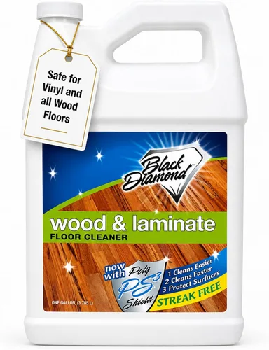 Vista 12 de Limpiador de madera y piso laminado Black Diamond, para parqué, real, natural y artificial, biodegradable, seguro para todos los pisos, negro, WOW QT