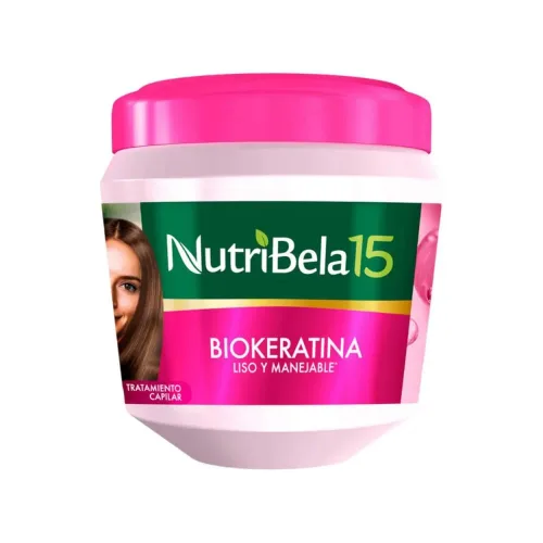 Vista 3 de Kit (Champú + Acondicionador + Tratamiento + Tapa de Aluminio) Biokeratin Set Biokeratina Nutribela15 Colombia