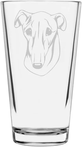 Vista 317 de Podenco Canario - Vaso de pinta de 16 onzas con temática de perro personalizado