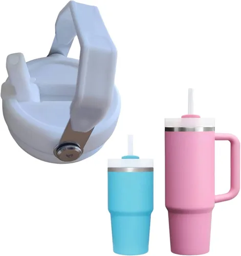 Vista 10 de 2PC Tapas de Vaso de Repuesto a Prueba de Fugas con Popote - Compatibles con Vaso Stanley NUEVA VERSIÓN Iceflow Flip, Quencher H2.0 y Protour Negro