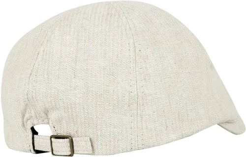 Vista 4 de WITHMOONS Gorra plana ajustable SL31272 con diseño de rayas diagonales
