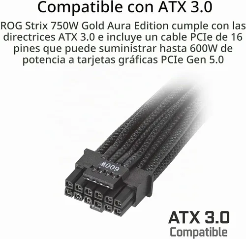 Vista 5 de ASUS ROG Strix 750W Oro Edición Aura