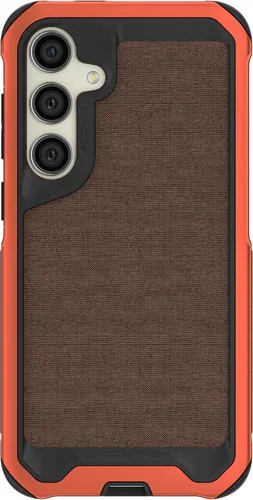 Vista 75 de Ghostek Atomic - Funda delgada para Galaxy Z Flip 4, parte trasera de aramida con parachoques de aluminio rojo, funda protectora de doble capa a