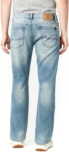 Vista 2 de Buffalo David Bitton Jeans de pierna recta relajada para hombre con tela elástica