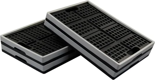 Vista 7 de Asking Cajas plegables para uso general, paquete de 4 cajas apilables de 42 L