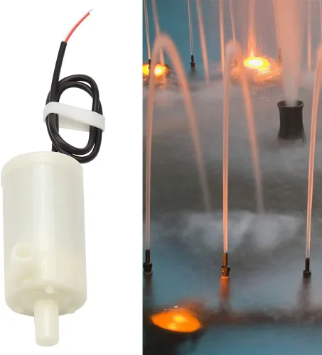 Vista 4 de Bomba de fuente de agua, bomba de agua sumergible portátil Dc 3V/5V/6V anfibio horizontal bajo ruido fuentes eléctricas mini Wasserpumpe