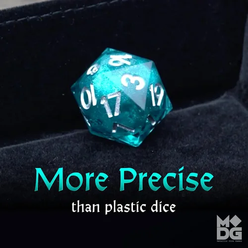 Vista 5 de FanRoll by Metallic Dice Games - Juego de dados DND de extracto de maná y elixir de núcleo líquido, dados para juegos de rol para Calabozos