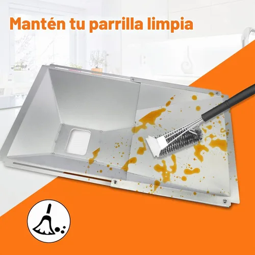 Vista 5 de Utheer Bandeja de grasa universal con bandeja de captura y forro de aluminio para Nexgrill, Charbroil, Cuisinart, Dynaglo, Kenmore, BHG, Master