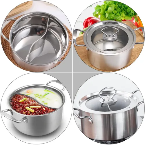Vista 9 de 1 Unidades de Olla de Pato Mandarín Suministro de Cocina Hogar Olla Caliente Titular Olla de Acero Inoxidable Accesorio de Cocina Olla Espesada Olla